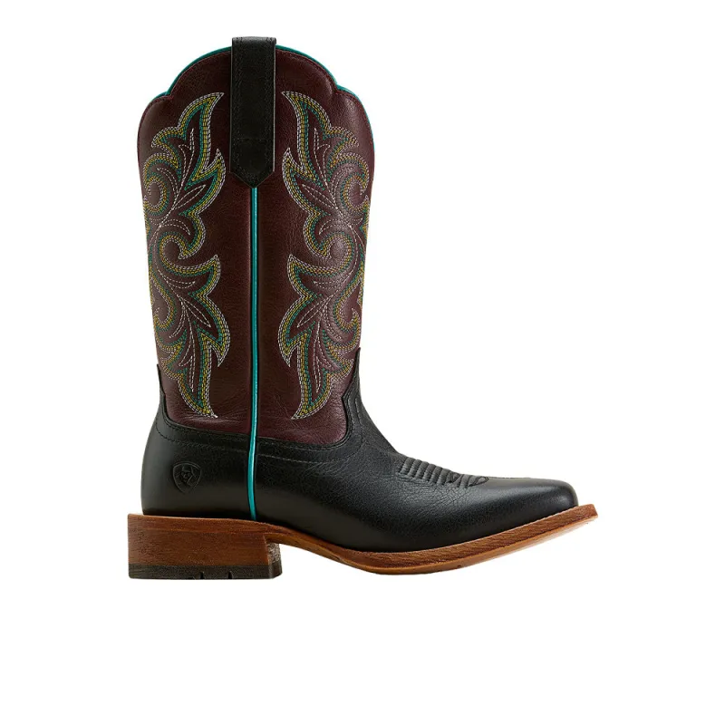 County Lane Wide Square Toe Pull On Cowboy Boots made by Ariat