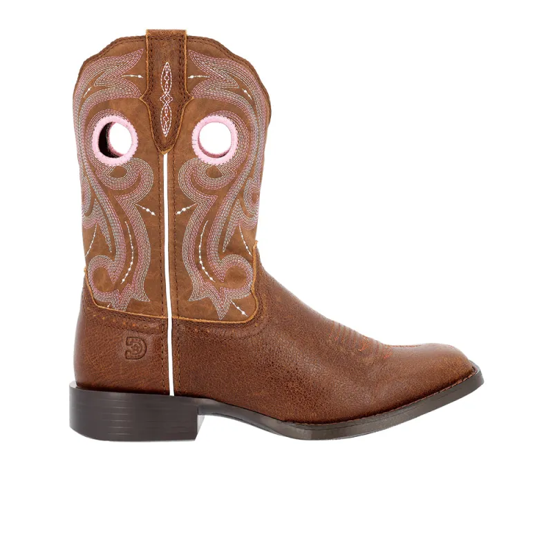 Durango Westward Embroidered Square Toe Pull On Cowboy Boots made by Durango