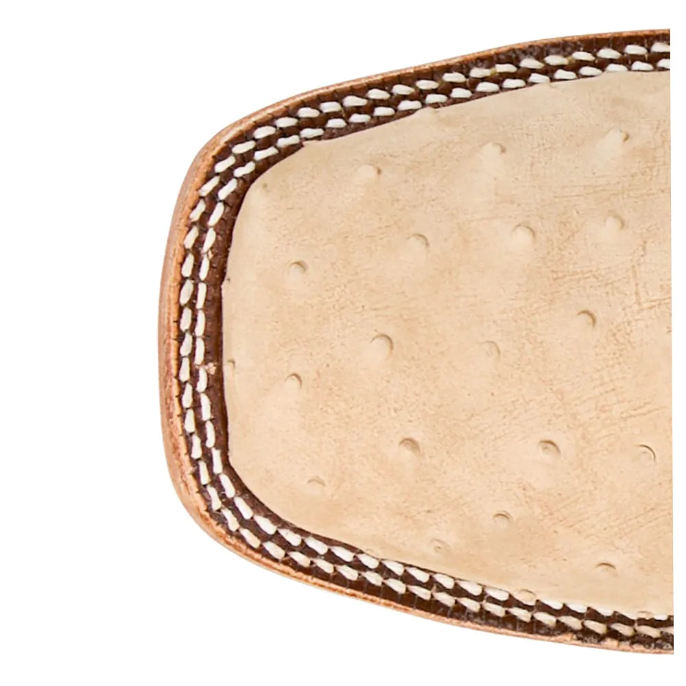 Carlos 11 Inch Sueded Full Quill Ostrich Square Toe Cowboy Boots sold by Shoebacca product image thumbnail 4