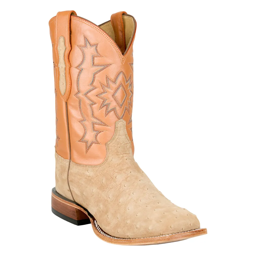 Carlos 11 Inch Sueded Full Quill Ostrich Square Toe Cowboy Boots sold by Shoebacca product image thumbnail 2