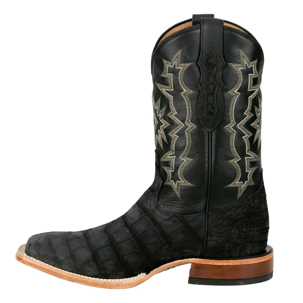 Miguel 11 Inch Sueded American Alligator Square Toe Cowboy Boots sold by Shoebacca product image thumbnail 3
