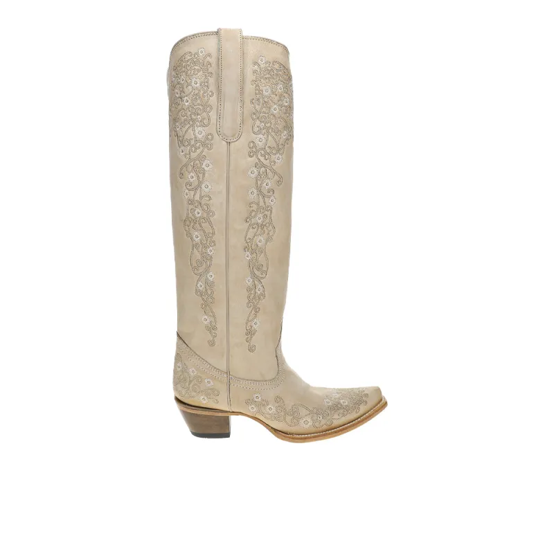 Floral Embroidery Tall Top Snip Toe Cowboy Boots made by Shoebacca