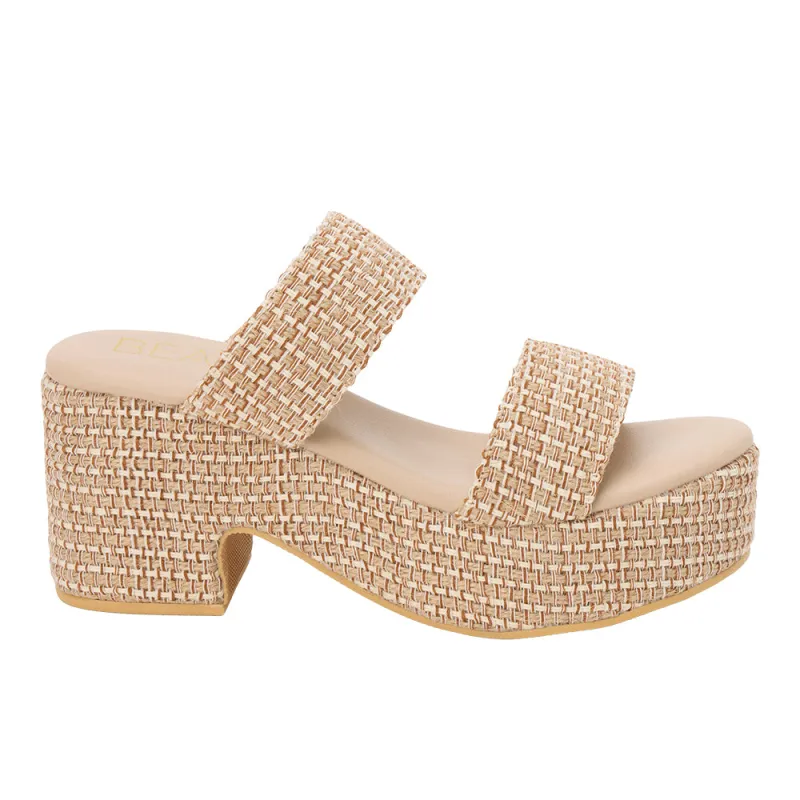 Ocean Ave Platform Block Heel Sandals made by Shoebacca