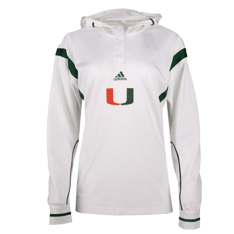 Miami Hurricanes Pullover Hoodie made by Adidas