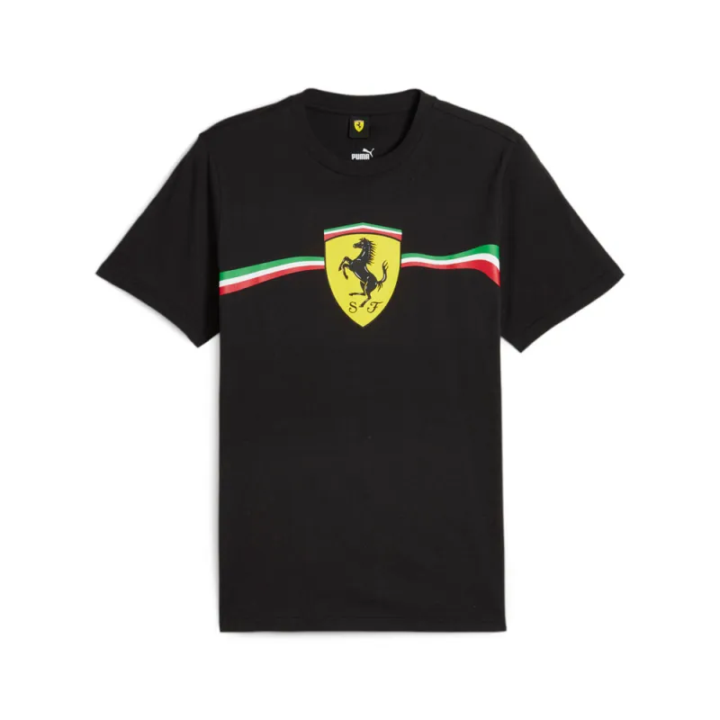 Scuderia Ferrari Big Shield Graphic Crew Neck Short Sleeve T-Shirt sold by Shoebacca