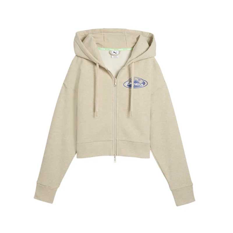 Lace Em Up Cropped Full Zip Hoodie sold by Shoebacca