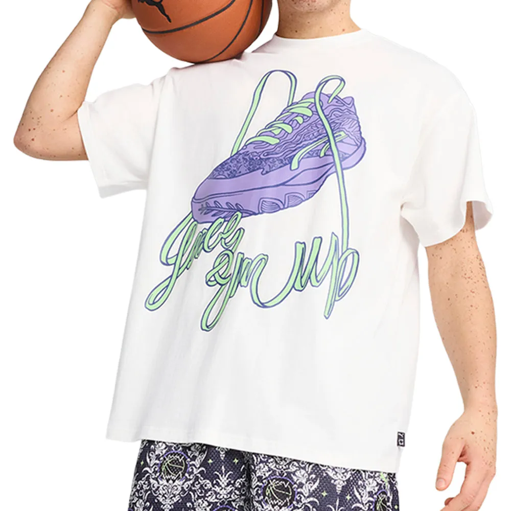 Lace Em Up Oversized Crew Neck Short Sleeve T-Shirt sold by Shoebacca product image thumbnail 3