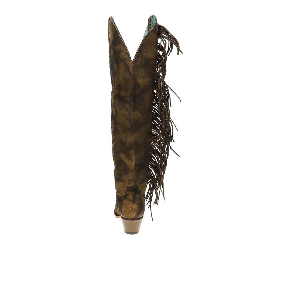 Embroidered And Overlay With Fringe Pointed Toe Cowboy Boots sold by Shoebacca product image thumbnail 5
