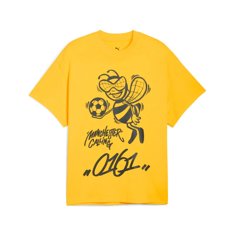 PUMA HOOPS X MANCHESTER CITY Graphic Crew Neck Short Sleeve T-Shirt made by Puma