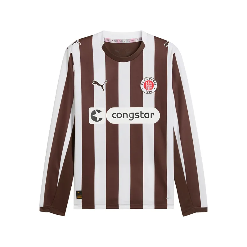 FC St. Pauli 25/26 Crew Neck Long Sleeve Home Soccer Jersey made by Puma