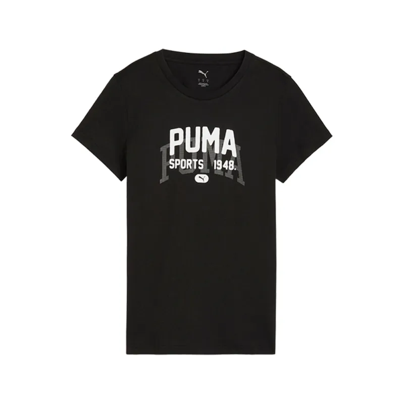 Graphic Varsity Logo Crew Neck Short Sleeve T-Shirt sold by Shoebacca