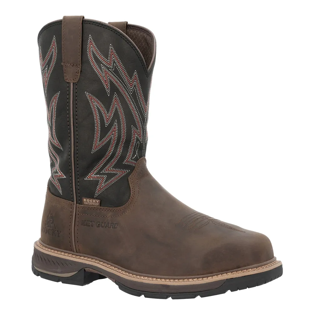 Ride LTE Embroidered Pull On Electrical Hazard Round Toe Work Boots sold by Shoebacca product image thumbnail 2
