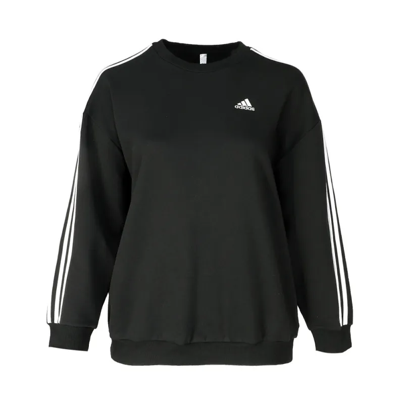 Essentials 3-Stripes Fleece Pullover Sweatshirt sold by Shoebacca