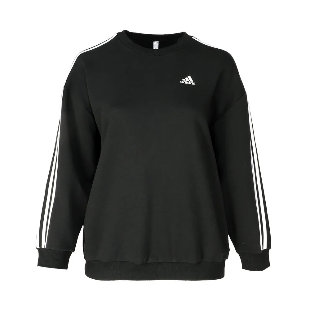 Essentials 3-Stripes Fleece Pullover Sweatshirt sold by Shoebacca