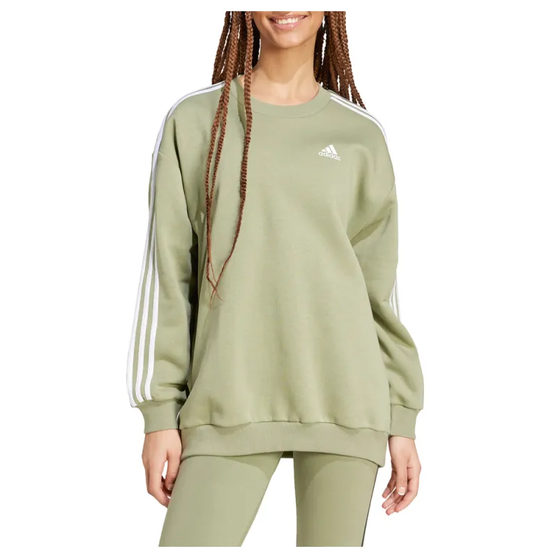 Essentials 3-Stripes Fleece Oversized Sweatshirt sold by Shoebacca