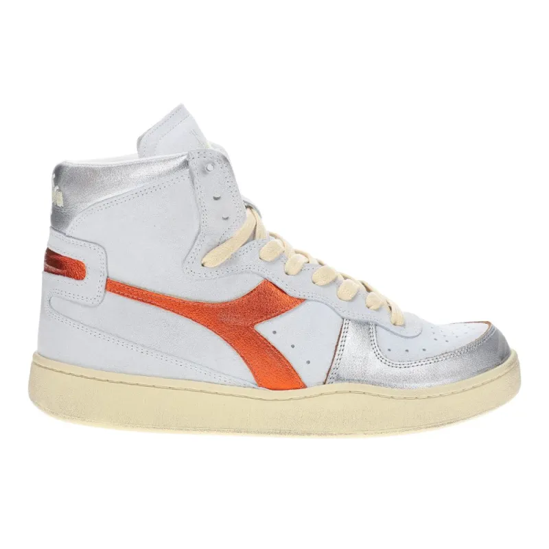 Mi Basket Metal Pigskin Used High Top Sneakers made by Diadora