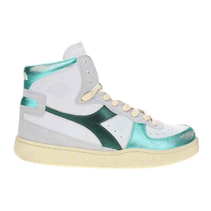 Mi Basket Metal Pigskin Used High Top Sneakers made by Diadora