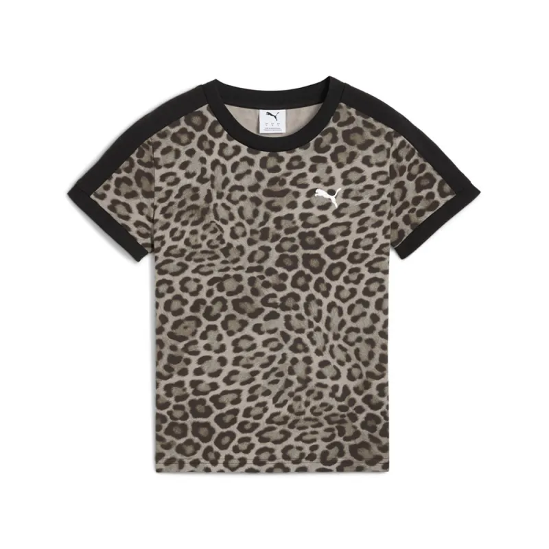 T7 Leopard Luxe Graphic Slim Crew Neck Short Sleeve T-Shirt made by Puma