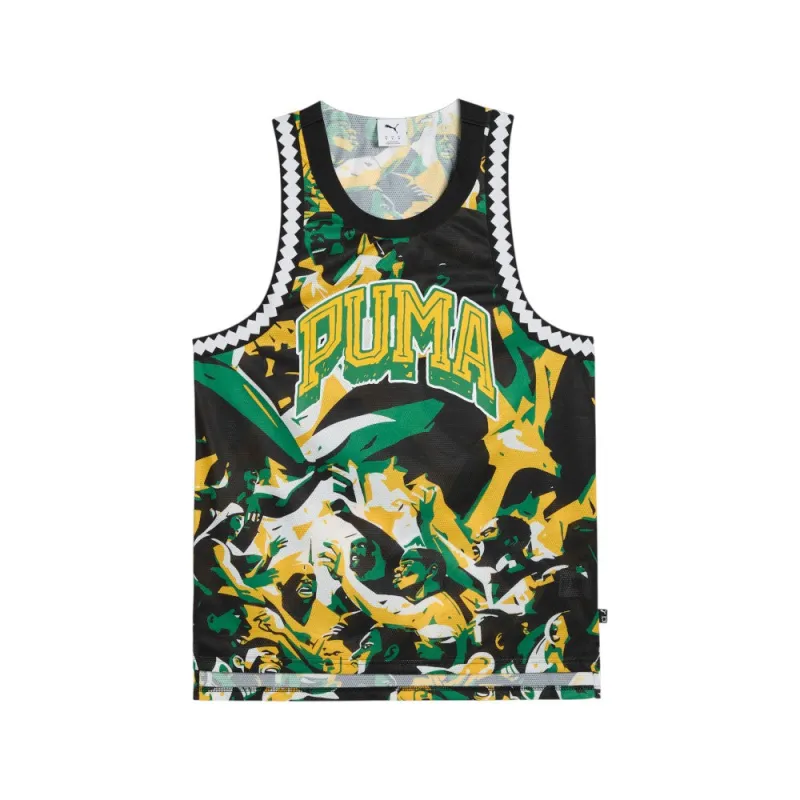 Rival Rage Aop Graphic Mesh Crew Neck Sleeveless Tank made by Puma