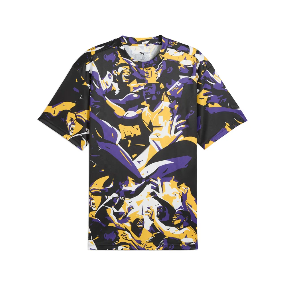 Rival Rage Relaxed Fit Graphic Basketball Crew Neck Short Sleeve T-Shirt sold by Shoebacca