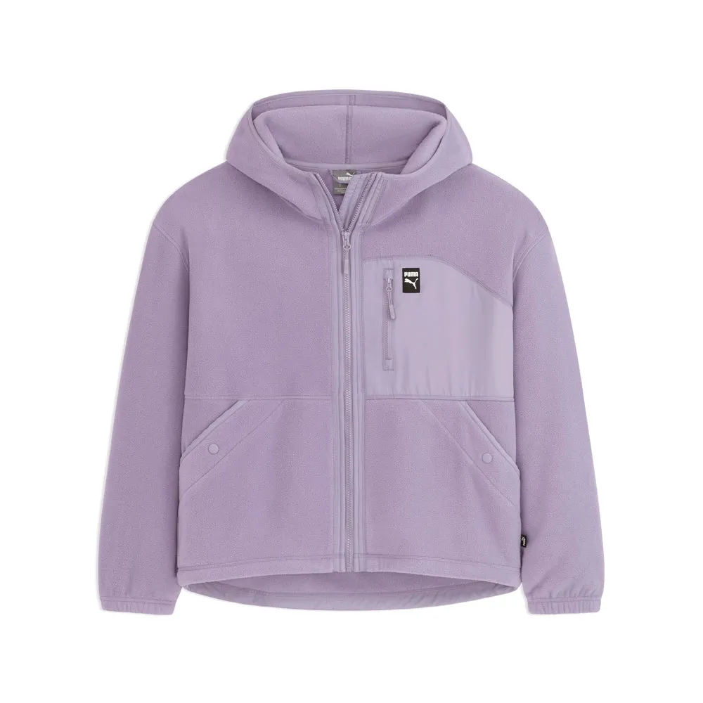 Polar Fleece Hooded Full Zip Jacket sold by Shoebacca