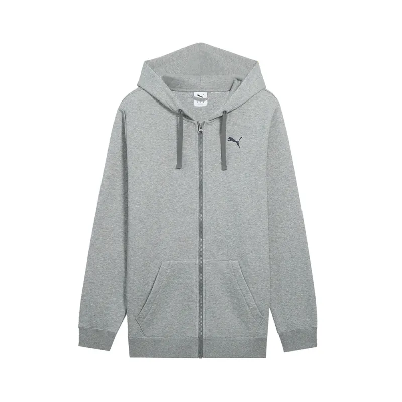 Essentials Distressed Full Zip Hoodie made by Puma