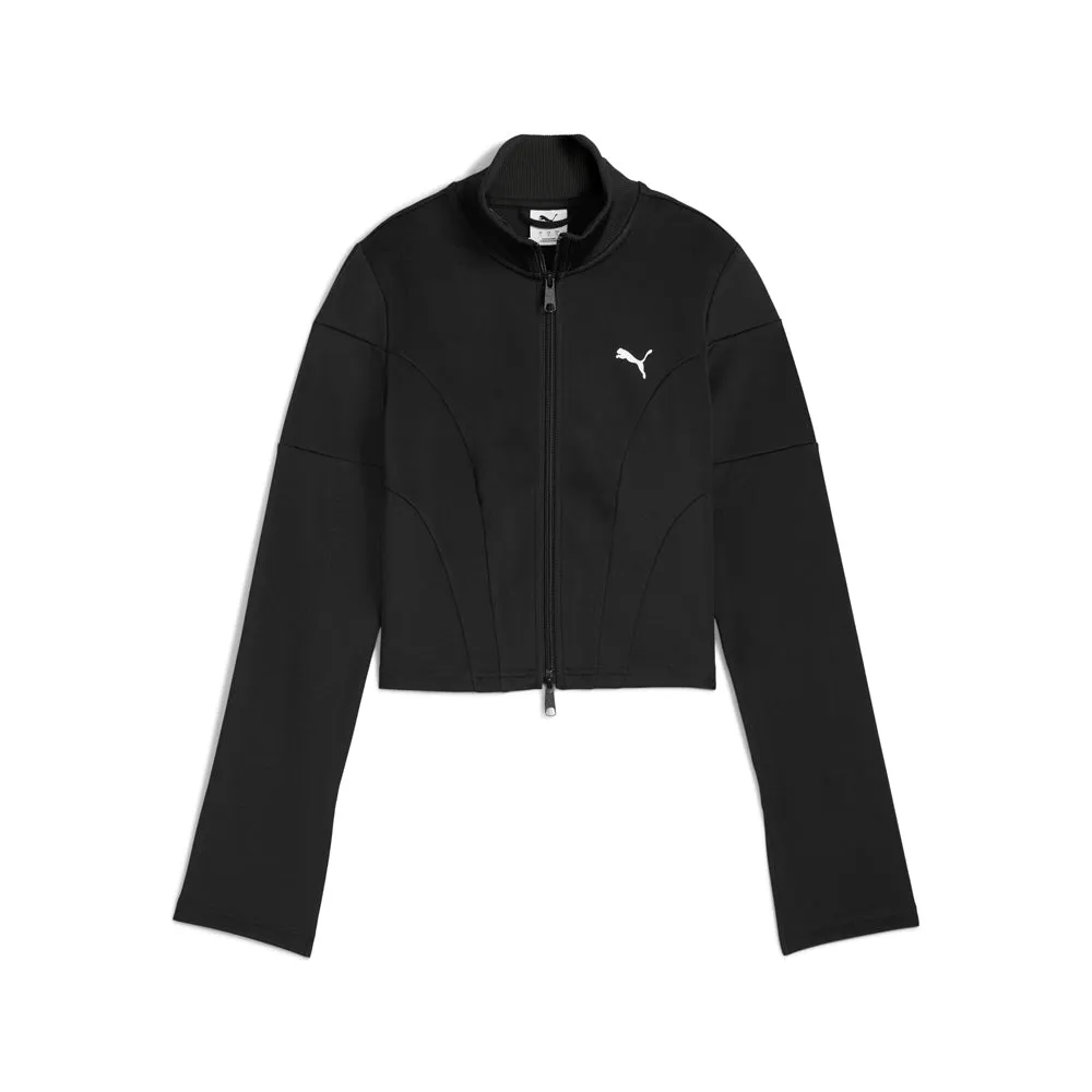 Dare To Slim Cropped Full Zip Track Jacket sold by Shoebacca