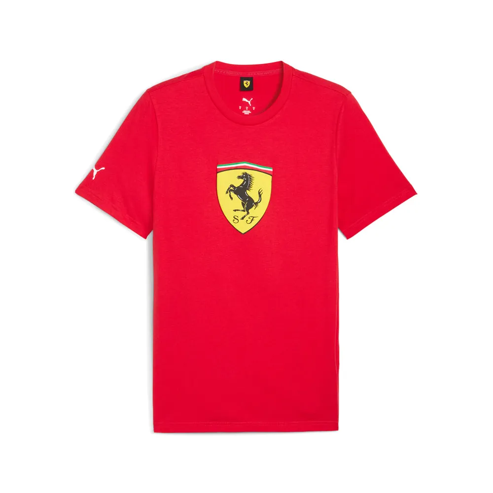 Scuderia Ferrari Sportswear Colored Shield Graphic Crew Neck Short Sleeve T-Shirt sold by Shoebacca