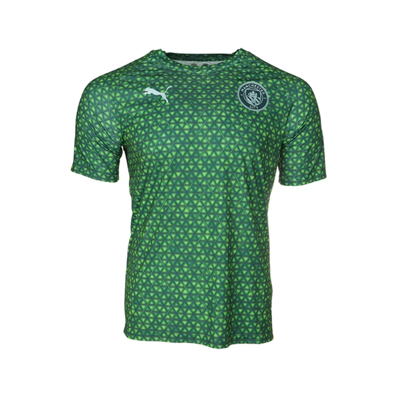 Manchester City F.C. Warm Up Crew Neck Short Sleeve Soccer Jersey made by Puma