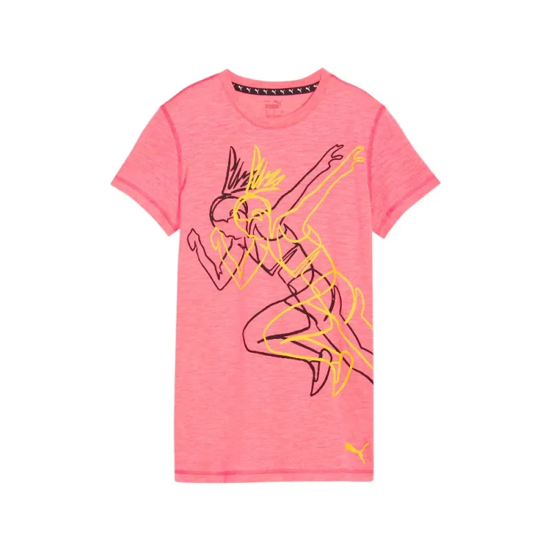 Graphic Fireglow Crew Neck Short Sleeve Athletic T-Shirt made by Puma