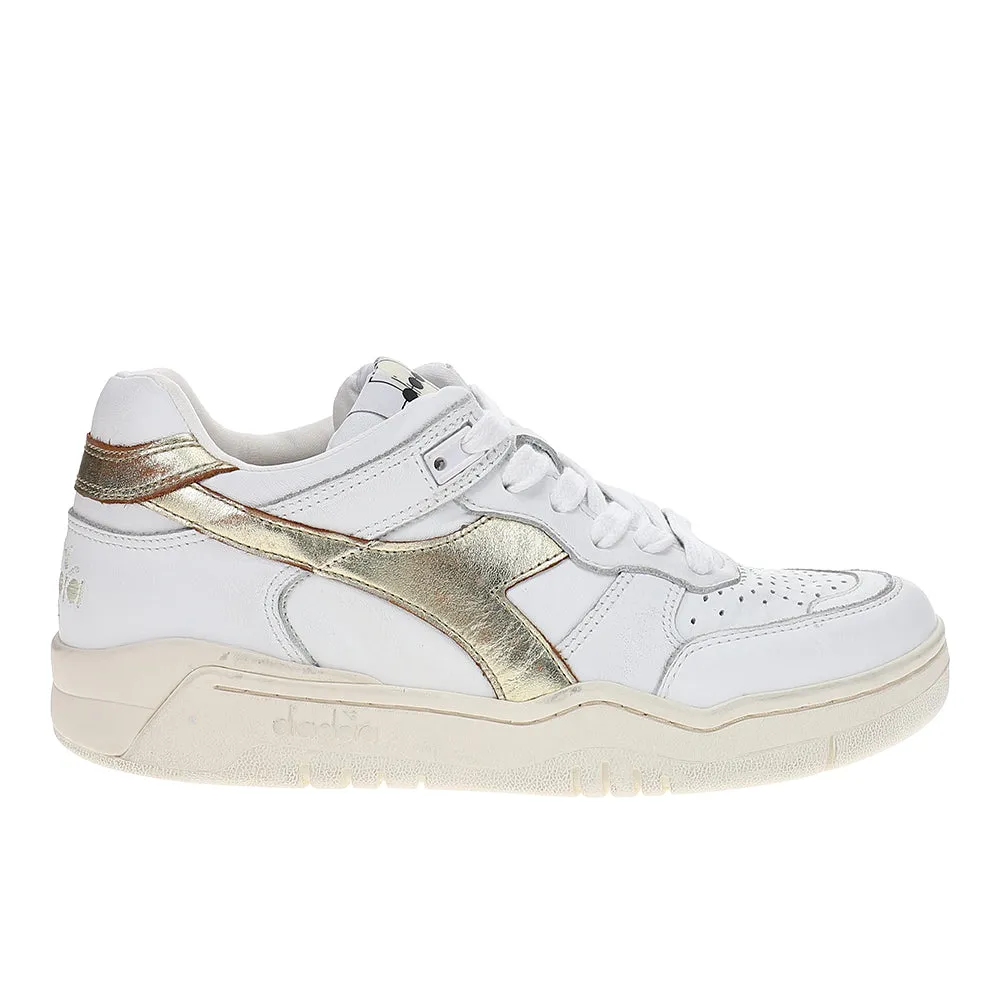 B.560 Laminated Metallic Lace Up Sneakers sold by Shoebacca