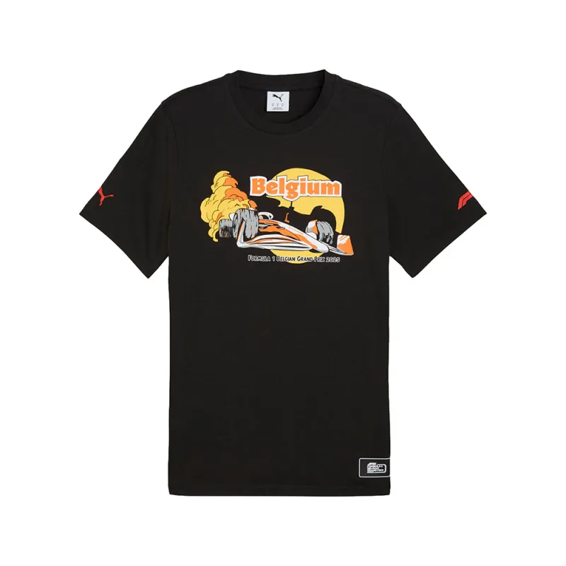 F1 Belgium Graphic Crew Neck Short Sleeve T-Shirt sold by Shoebacca