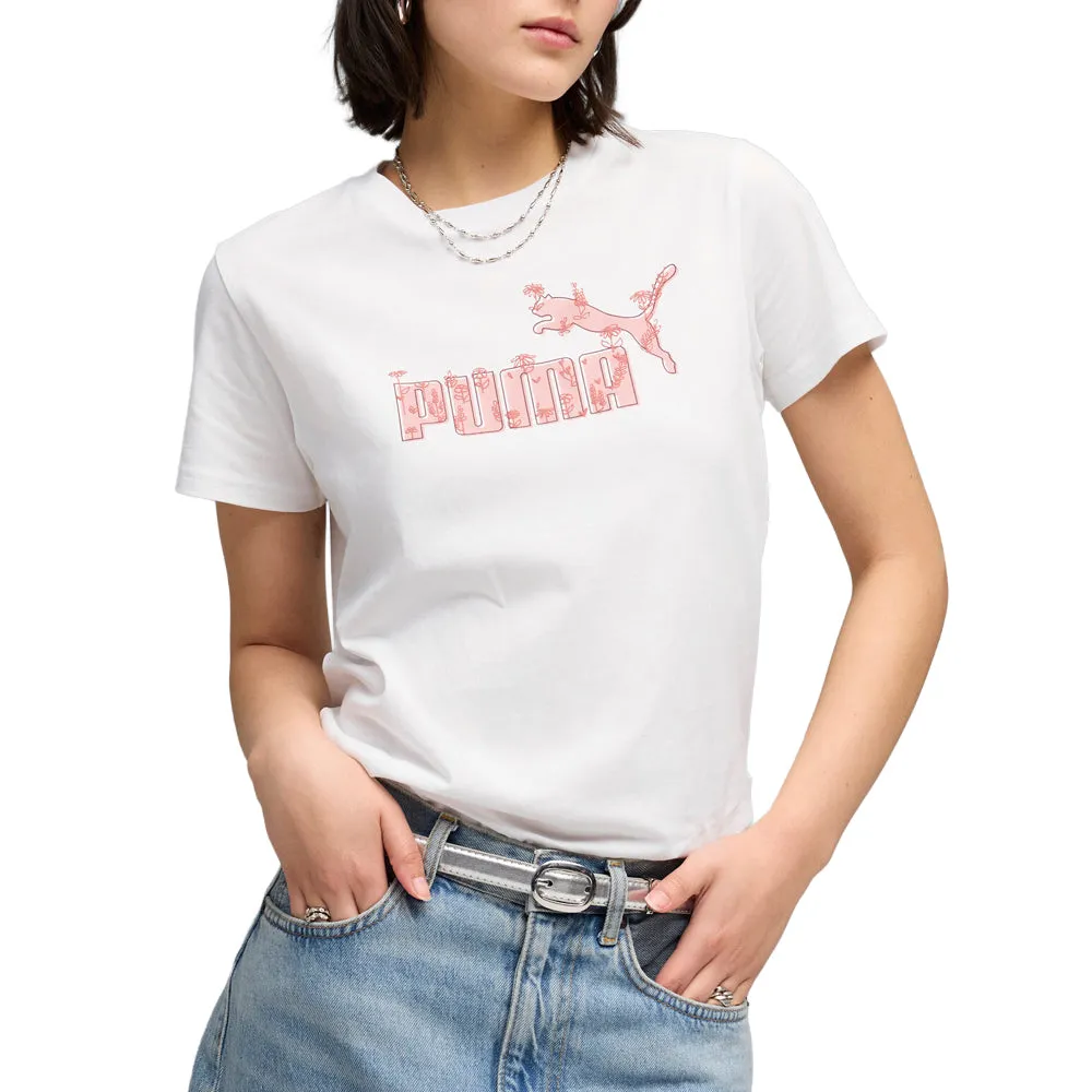 Sketched Florals Crew Neck Short Sleeve T-Shirt sold by Shoebacca product image thumbnail 3