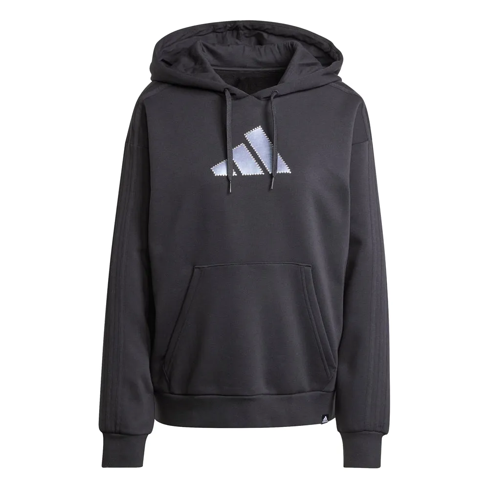 Holiday Graphic 3-Stripes Oversized Pullover Hoodie sold by Shoebacca product image thumbnail 3