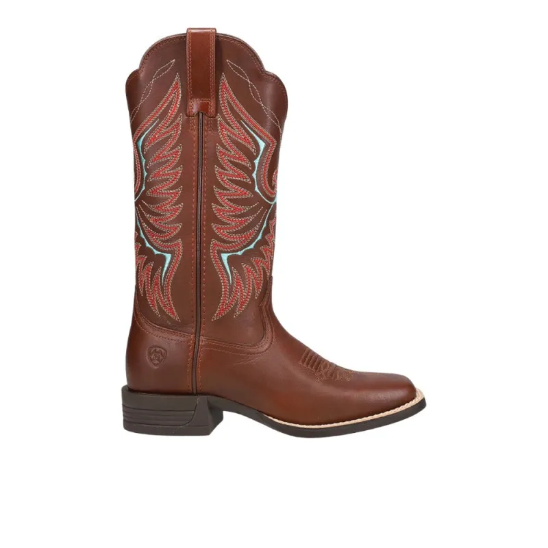 Rockdale Embroidered Square Toe Zippered Cowboy Boots made by Ariat