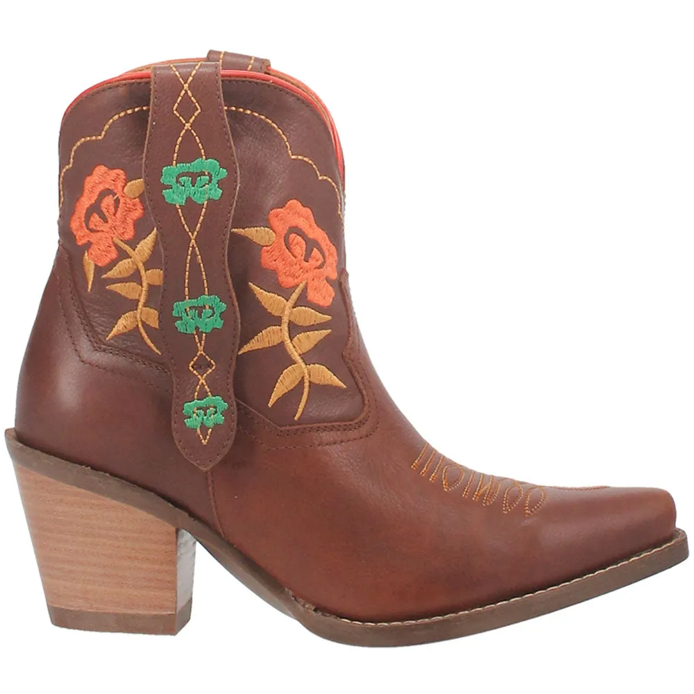 Play Pretty Embroidered Floral Snip Toe Cowboy Booties sold by Shoebacca