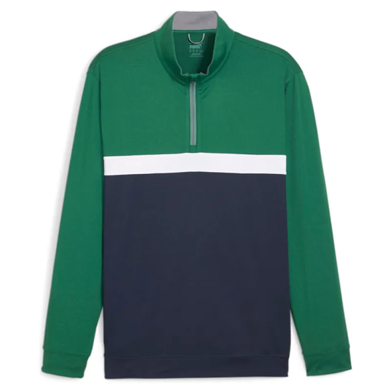 Pure Colorblock Mock Neck Long Sleeve Quarter Zip Pullover made by Puma