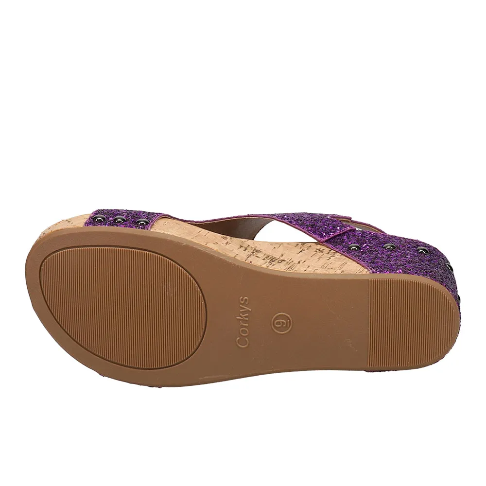 Carley Glitter Studded Slingback Wedge Sandals sold by Shoebacca product image thumbnail 5