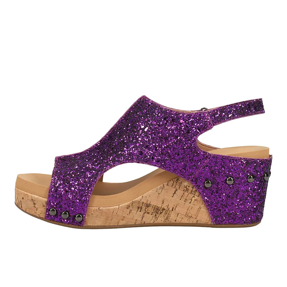 Carley Glitter Studded Slingback Wedge Sandals sold by Shoebacca product image thumbnail 3