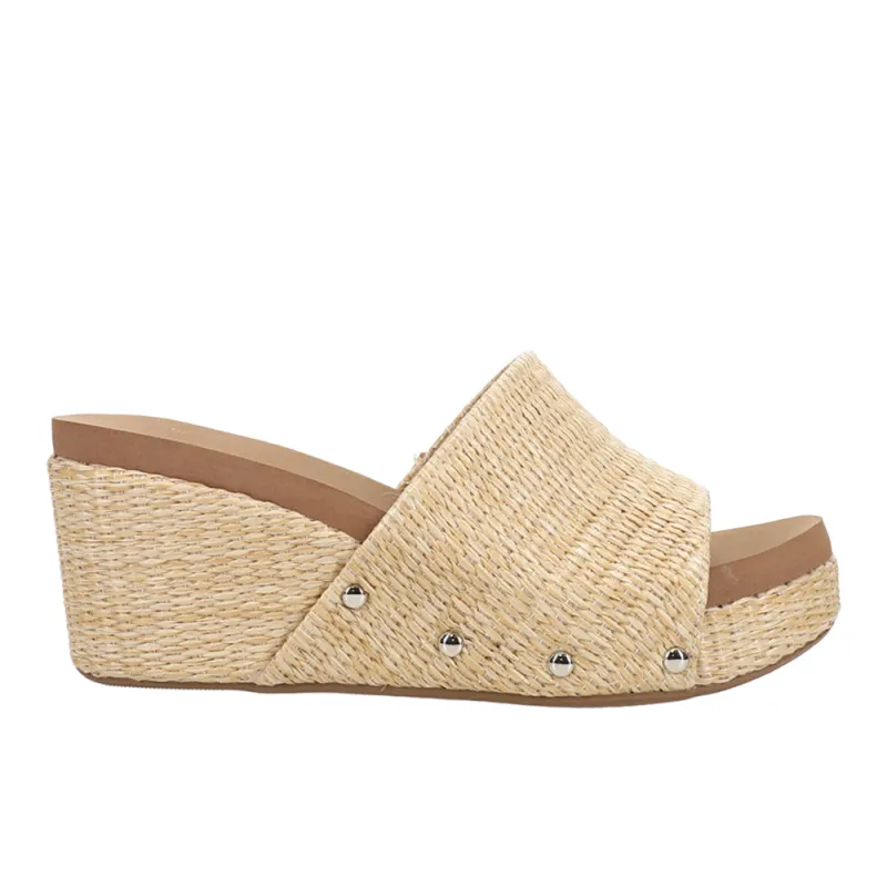 Summer Lovin Studded Slide Wedge Sandals made by Corkys