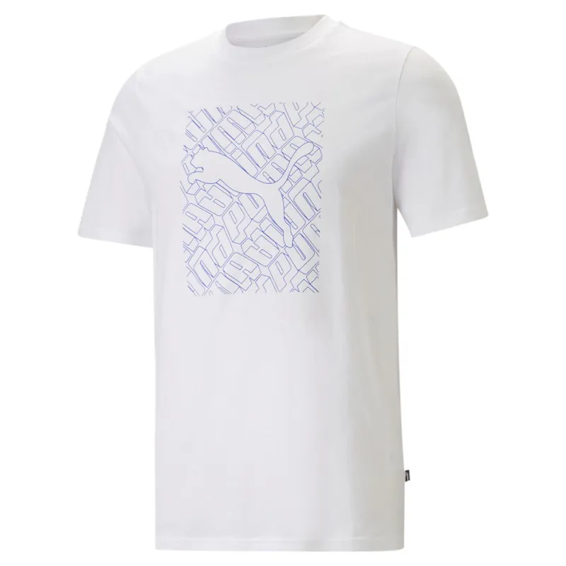 Graphics Cat Crew Neck Short Sleeve T-Shirt made by Puma
