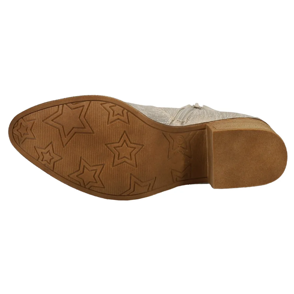 Unite Metallic Round Toe Cowboy Booties sold by Shoebacca product image thumbnail 5