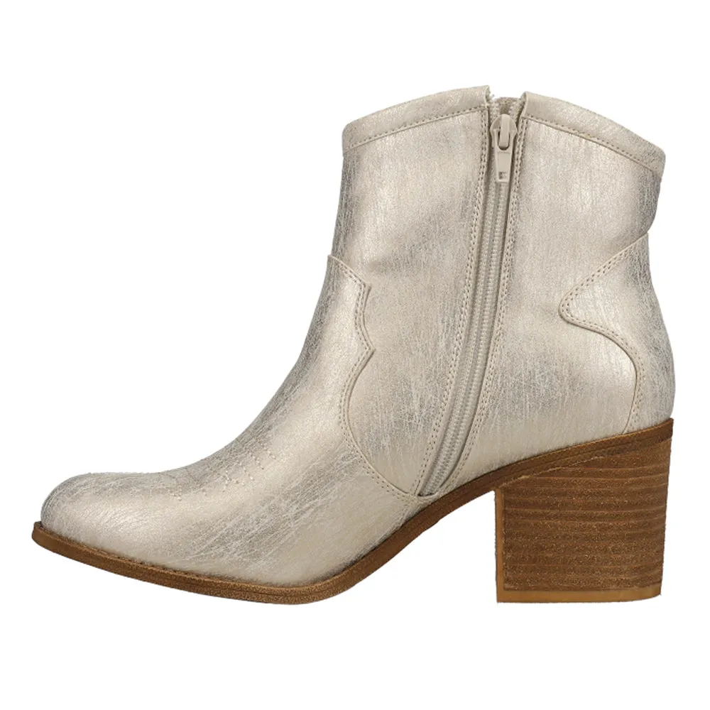 Unite Metallic Round Toe Cowboy Booties sold by Shoebacca product image thumbnail 3