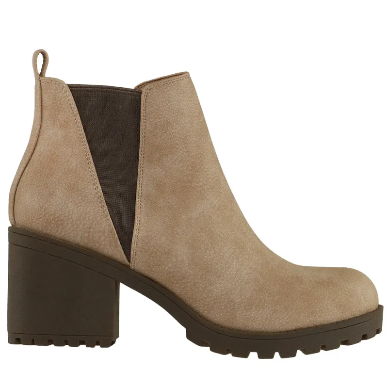 Lisbon Round Toe Pull On Platform Chelsea Booties made by Dirty Laundry