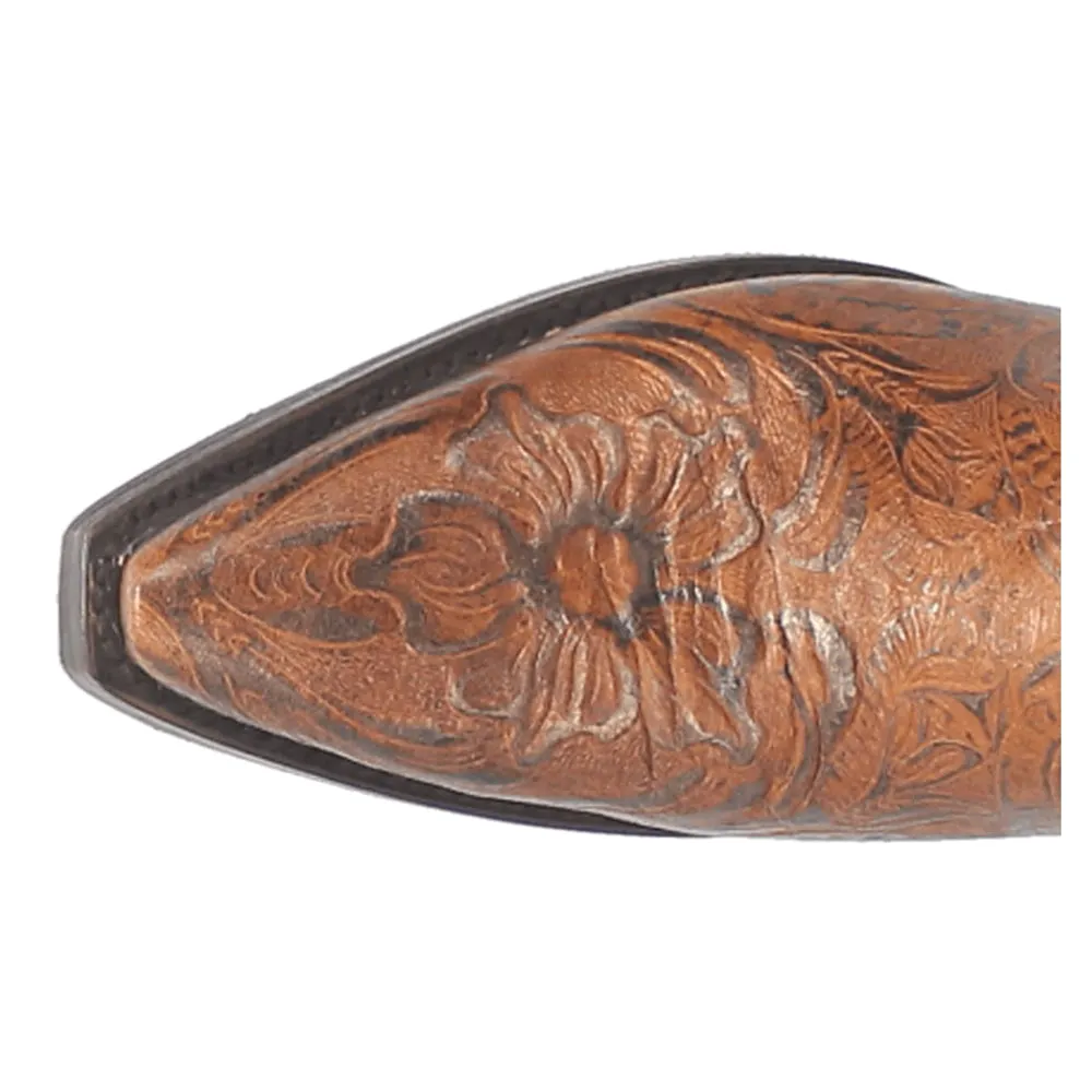 Bellona Embossed Snip Toe Pull On Cowboy Boots sold by Shoebacca product image thumbnail 4