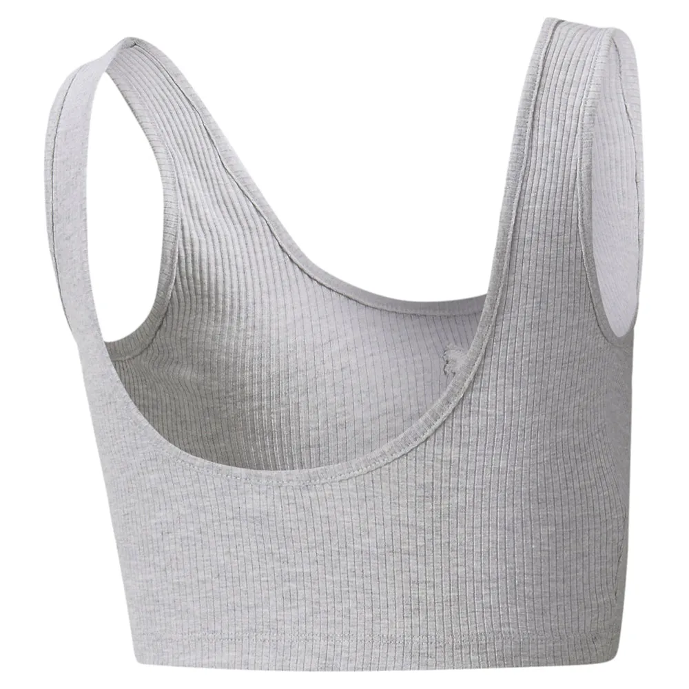 Classics Ribbed Cropped Scoop Neck Tank Top sold by Shoebacca product image thumbnail 4