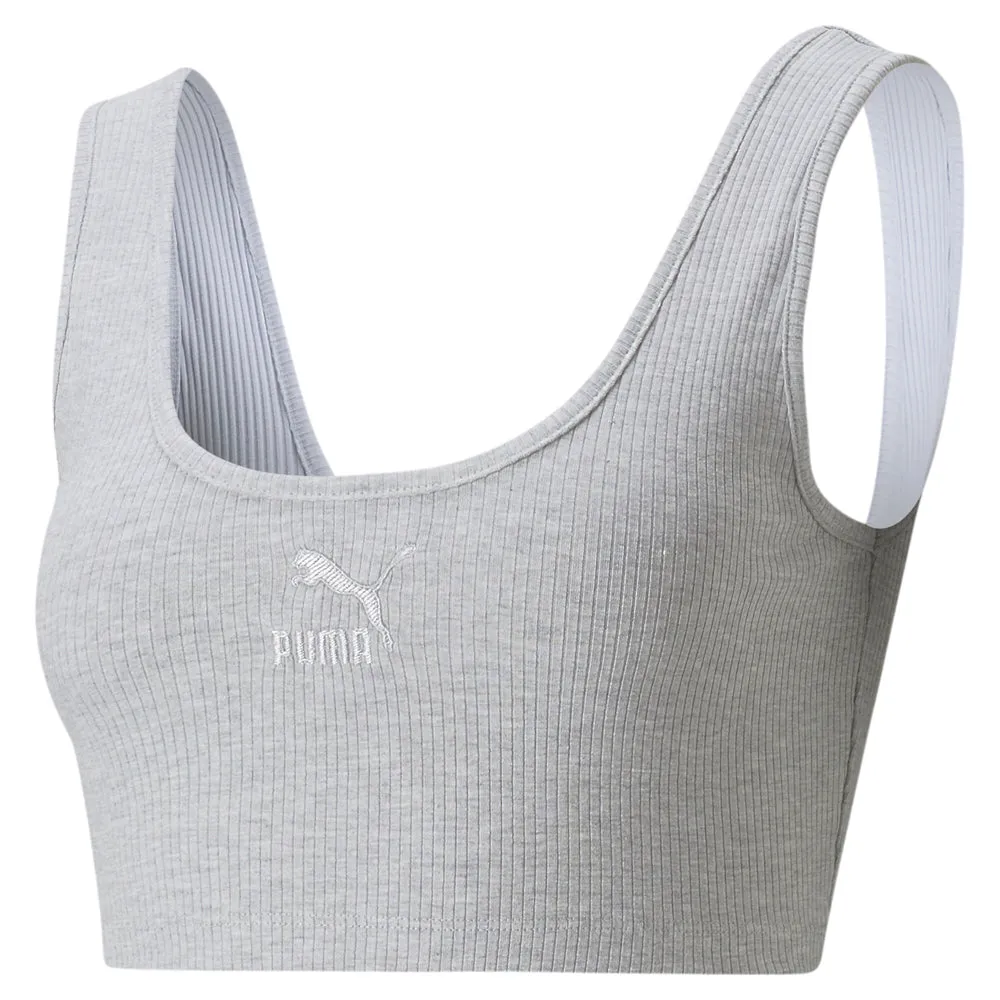 Classics Ribbed Cropped Scoop Neck Tank Top sold by Shoebacca product image thumbnail 3