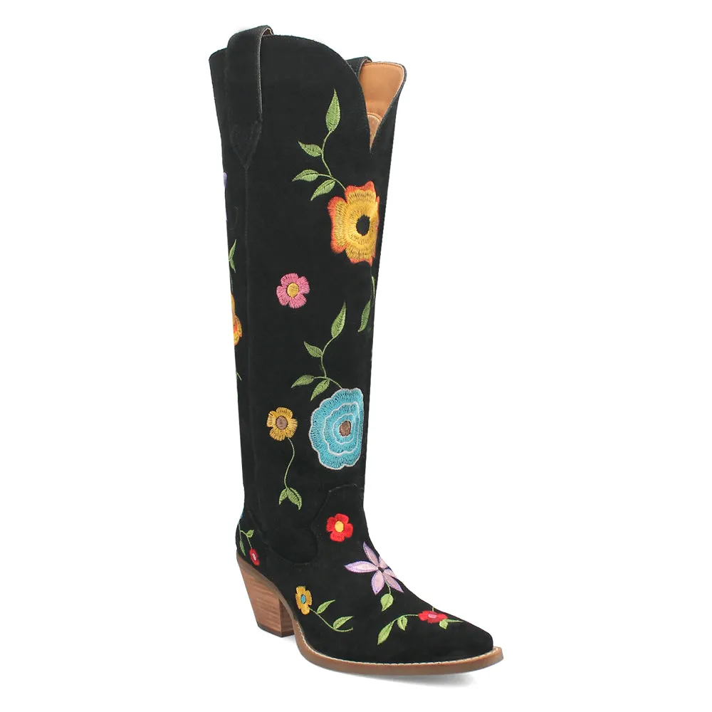 Flower Power Embroidered Floral Snip Toe Pull On Cowboy Boots sold by Shoebacca product image thumbnail 2
