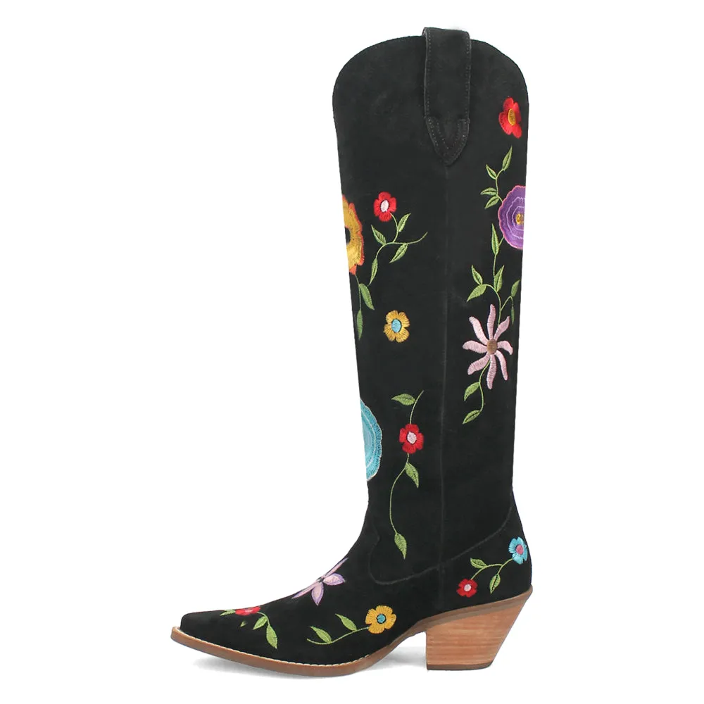 Flower Power Embroidered Floral Snip Toe Pull On Cowboy Boots sold by Shoebacca product image thumbnail 3