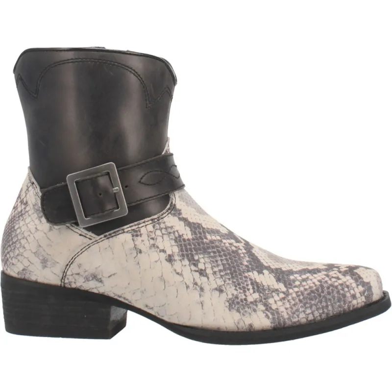 Printed Snake Print Harness Square Toe Zippered Cowboy Boots made by dingo